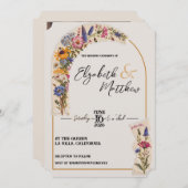 Wildblume Blumengarten Hochzeit Einladung (Vorne/Hinten)