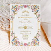 Wildblume Blumengarten Quinceanera Einladung