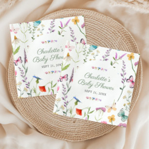 Wildblume Blumengeschlechtsneutral Babydusche Serviette