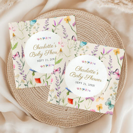 Wildblume Blumengeschlechtsneutral Beige Babydusch Serviette