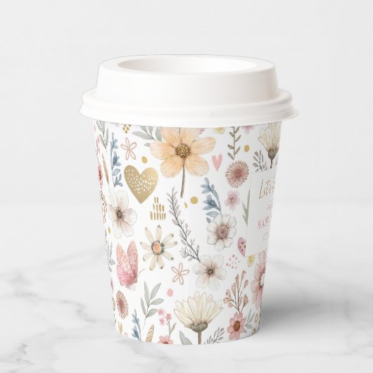 Wildblume Blumenkaffee Pappbecher (Rechts)