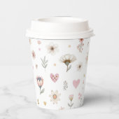 Wildblume Blumenkaffee Pappbecher (Rückseite)