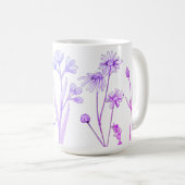 Wildblume Blumenkohl-Tasse: Botanischer Kaffeecup Kaffeetasse (VorderseiteRechts)