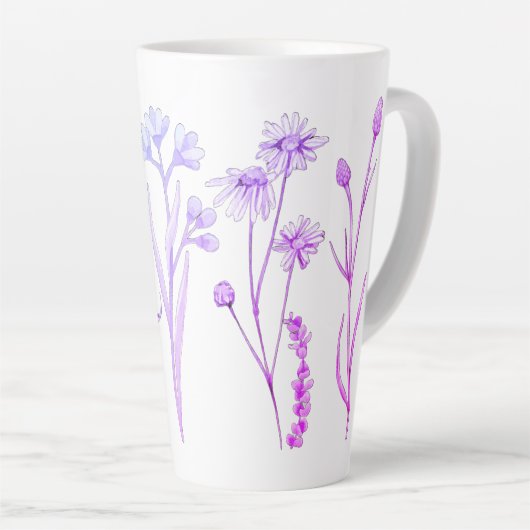 Wildblume Blumenkohl-Tasse: Botanischer Kaffeecup Milchtasse (Rechte Ecke)
