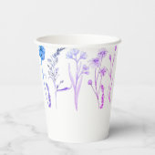 Wildblume Blumenkohl-Tasse: Botanischer Kaffeecup Pappbecher (Rückseite)