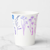 Wildblume Blumenkohl-Tasse: Botanischer Kaffeecup Pappbecher (Vorderseite)