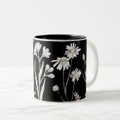 Wildblume Blumenkohl-Tasse: Botanischer Kaffeecup Zweifarbige Tasse (VorderseiteRechts)