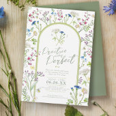 Wildblume Blumenkohle Kunst Hochzeit Probe Einladung