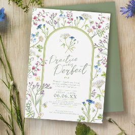 Wildblume Blumenkohle Kunst Hochzeit Probe Einladung