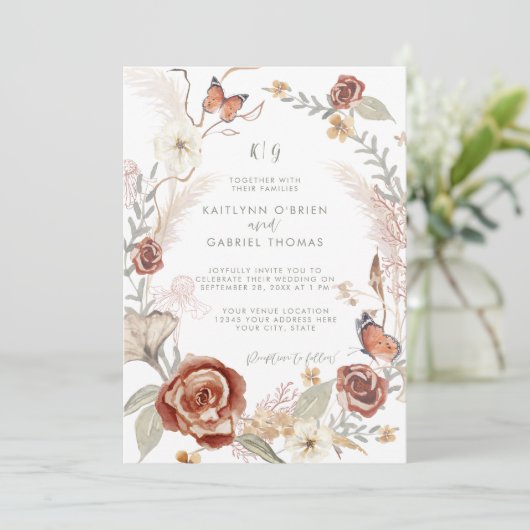 Wildblume Blumenkraut Schmetterlingsgebirge Grüne Einladung (Stehend Vorderseite)