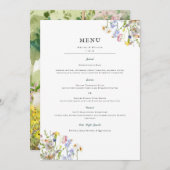 Wildblume | Blumenmenü Einladung (Vorne/Hinten)