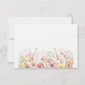 Wildblume Blumenmuster Personalisierter Flachbilds Mitteilungskarte (Rückseite)