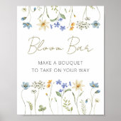Wildblume Blumenneutrale Bar Poster (Vorne)