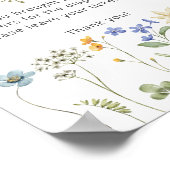 Wildblume Blumenneutrale Windelraffinerie Poster (Ecke)