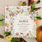 Wildblume Blumenrahmen Dusche Einladung