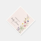 Wildblume Blumenrosa Kinderdusche Serviette (Ecke)