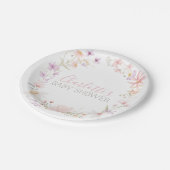 Wildblume Blumenschmuck Pappteller (Schrägansicht)