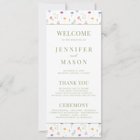 Wildblume Blumenstrauß im Sommer (Vorderseite)