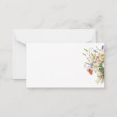 Wildblume Blumenstrauß-Karte Mitteilungskarte (Rückseite)