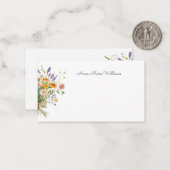 Wildblume Blumenstrauß-Karte Mitteilungskarte (Vorderseite/Rückseite Beispiel)