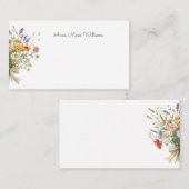 Wildblume Blumenstrauß-Karte Mitteilungskarte (Vorne/Hinten)