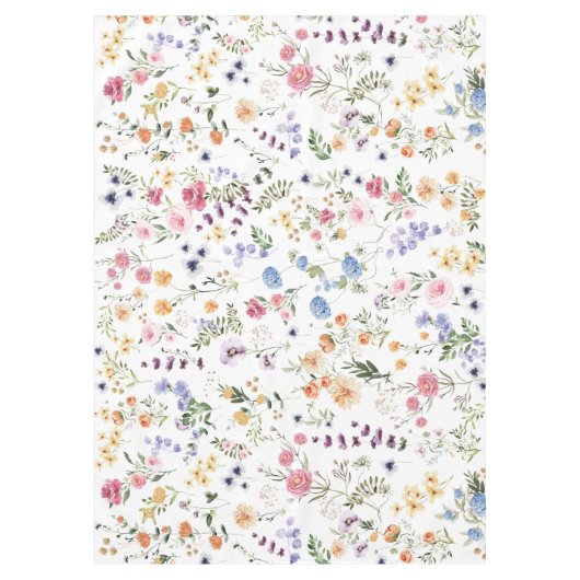 Wildblume Blumenstrauß Tischdecke (Vorderseite)