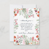 Wildblume Blumenstudium Foto Dankeschön Karte (Vorderseite)