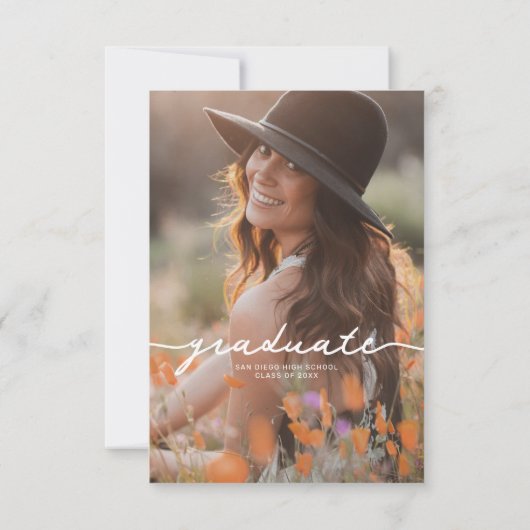 Wildblume Blumenstudium Foto Dankeschön Karte (Rückseite)