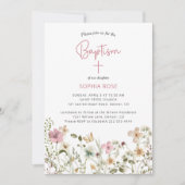 Wildblume Blumentaufen Einladung (Vorderseite)