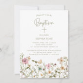 Wildblume Blumentaufen Einladung (Vorderseite)