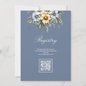 Wildblume Blumentee Party QR Code Brautparty Einladung (Rückseite)