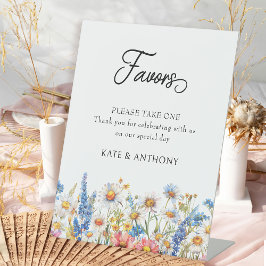 Wildblume Blumenübersicht Sockelschild