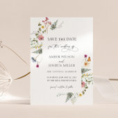 Wildblume BlumenWedding Speichern Sie das Datum Einladung
