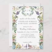 Wildblume Blumenweidenfrühlingsblüte farbenfrohe H Einladung (Vorderseite)