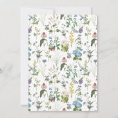 Wildblume Blumenweidenfrühlingsblüte farbenfrohe H Einladung (Rückseite)