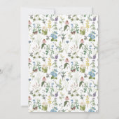 Wildblume Blumenweidenfrühlingsmenü Einladung (Rückseite)