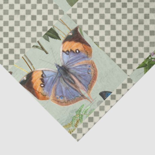 Wildblume Blumenwiese Karo Entdeckungsseite Seidenpapier (Ausschnitt)