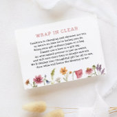 Wildblume-Blumenzeigerdusche im Klartext Begleitkarte