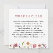 Wildblume-Blumenzeigerdusche im Klartext Einladung (Vorderseite)