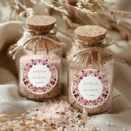 Wildblume-Blumenzeremonie Runder Aufkleber