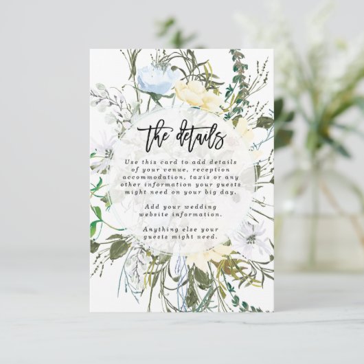 Wildblume Blumenzettel Begleitkarte (Stehend Vorderseite)