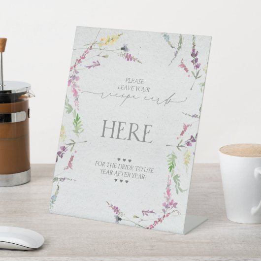 Wildblume Blumenzwiebelzitter Sockelschild (In SItu)