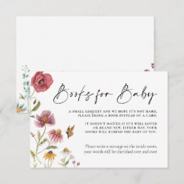 Wildblume Blush Books für Babykarte Mitteilungskarte
