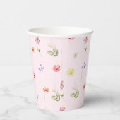 Wildblume Blush pink Baby in blühender Kinderdusch Pappbecher (Rechts)