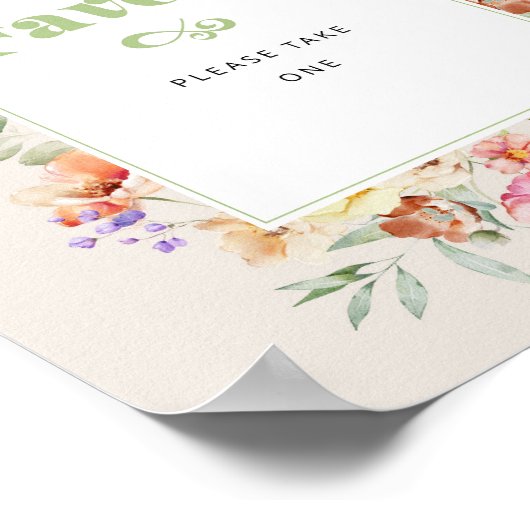 Wildblume Blütendusche Favoriten Poster (Ecke)