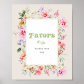 Wildblume Blütendusche Favoriten Poster (Vorne)