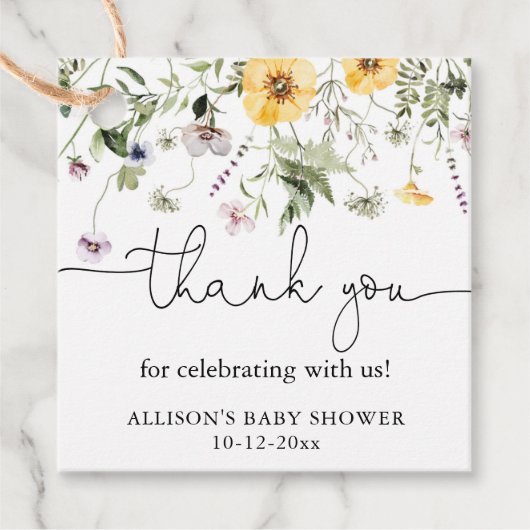 Wildblume Blütenlavender lila Vegetation Geschenkanhänger (Vorderseite)