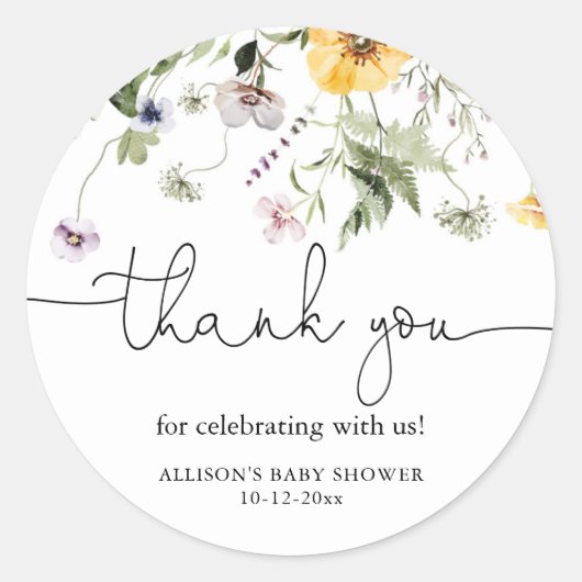 Wildblume Blütenlavender lila Vegetation Runder Aufkleber (Vorderseite)