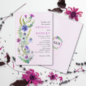 Wildblume Blütenrosa Hochzeit Einladung