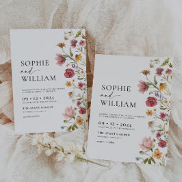 Wildblume Bohemisch Hochzeitseinladung Einladung